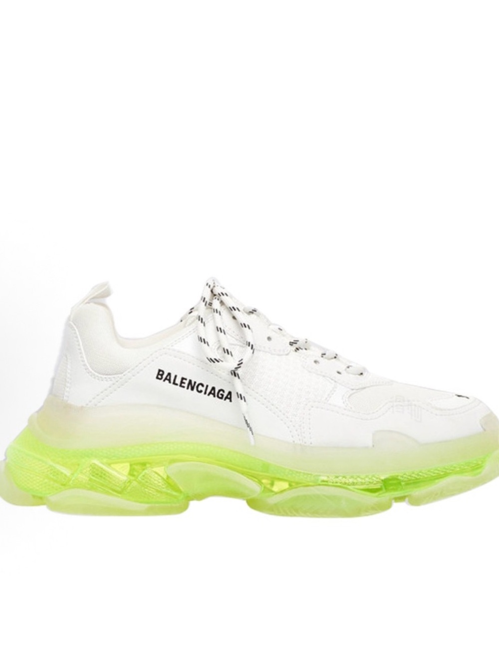 Balenciaga Triple S Women’s Sneakers White Neon Green Size 37